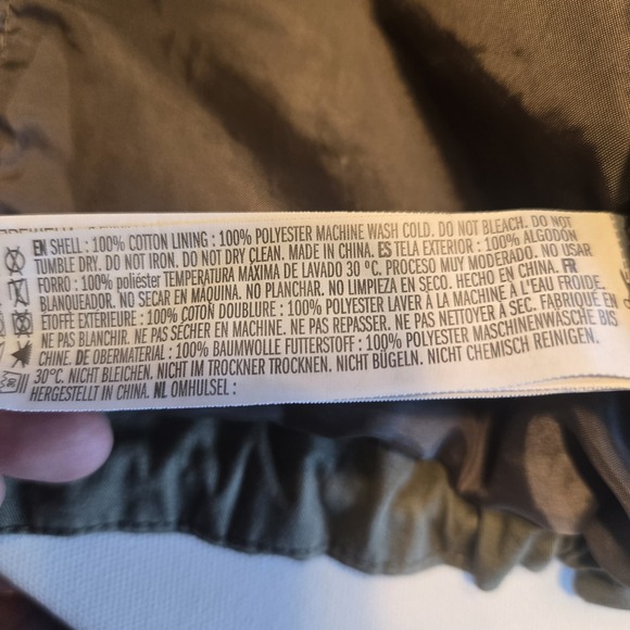 Forever 21 Mid Length Full Zip Jacket w/ Hood Olive Army Green Adult Womens Sz L - Picture 7 of 13